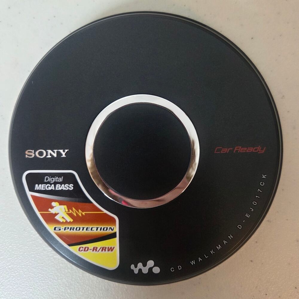 Sony Walkman CD Player D-EJ017CK Portable Car Ready Mega Base Tested & Working